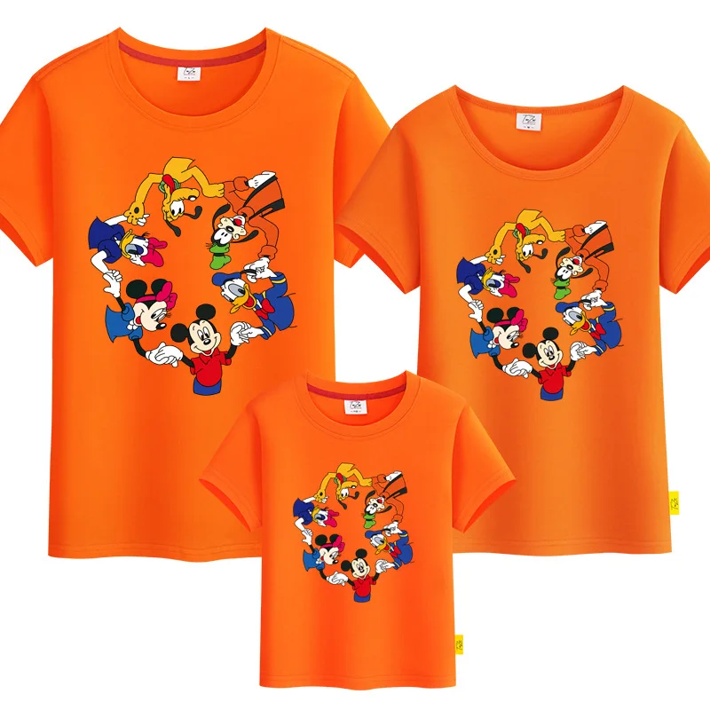 Комплект одинаковой одежды для пар; праздничная одежда с Микки и Минни; Одинаковая одежда для мамы и дочки; семейная футболка для папы и сына