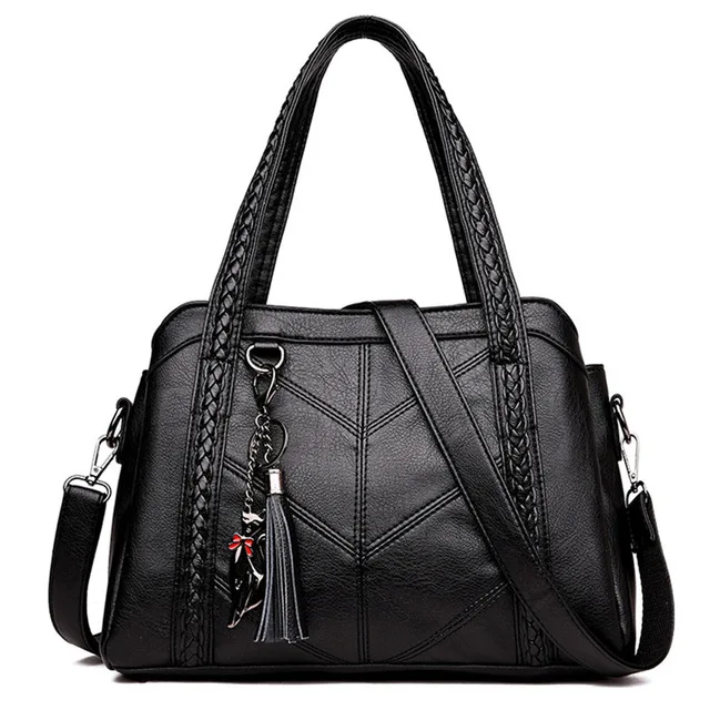 Брендовые Популярные Роскошные сумки, женские сумки, дизайнерские сумки для женщин, Женская Ручная сумка через плечо, повседневная сумка-тоут, женская сумка - Цвет: Black