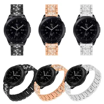 

Watch Band For Samsung Galaxy Watch 42mm/Active 40mm Bands Rhinestones Metal Bracelet Wristwatch Bands Replacement Accessories