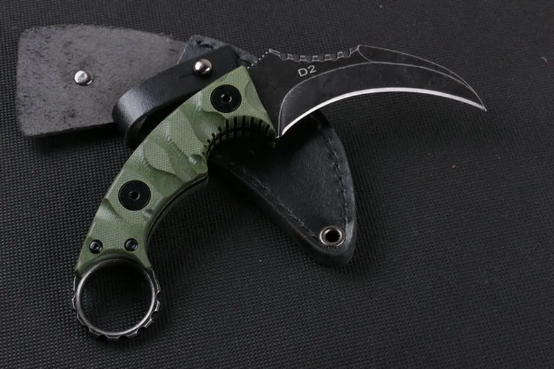 HS инструменты Strider Karambit Tactica фиксированные ножи D2 лезвие G10 ручка охотничий нож Походный нож для выживания