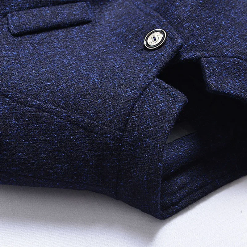 CYSINCOS брендовый Мужской винтажный Блейзер, пальто в китайском стиле, деловые пиджаки, Повседневные Мужские приталенные пиджаки со стоячим воротником