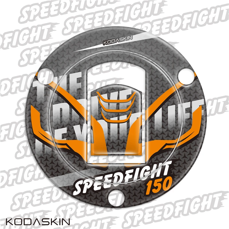 KODASKIN для PEUGEOT speedfight150 sf150 3D печать волокна топлива газа масла крышка бака Pad наклейка защита - Цвет: Оранжевый