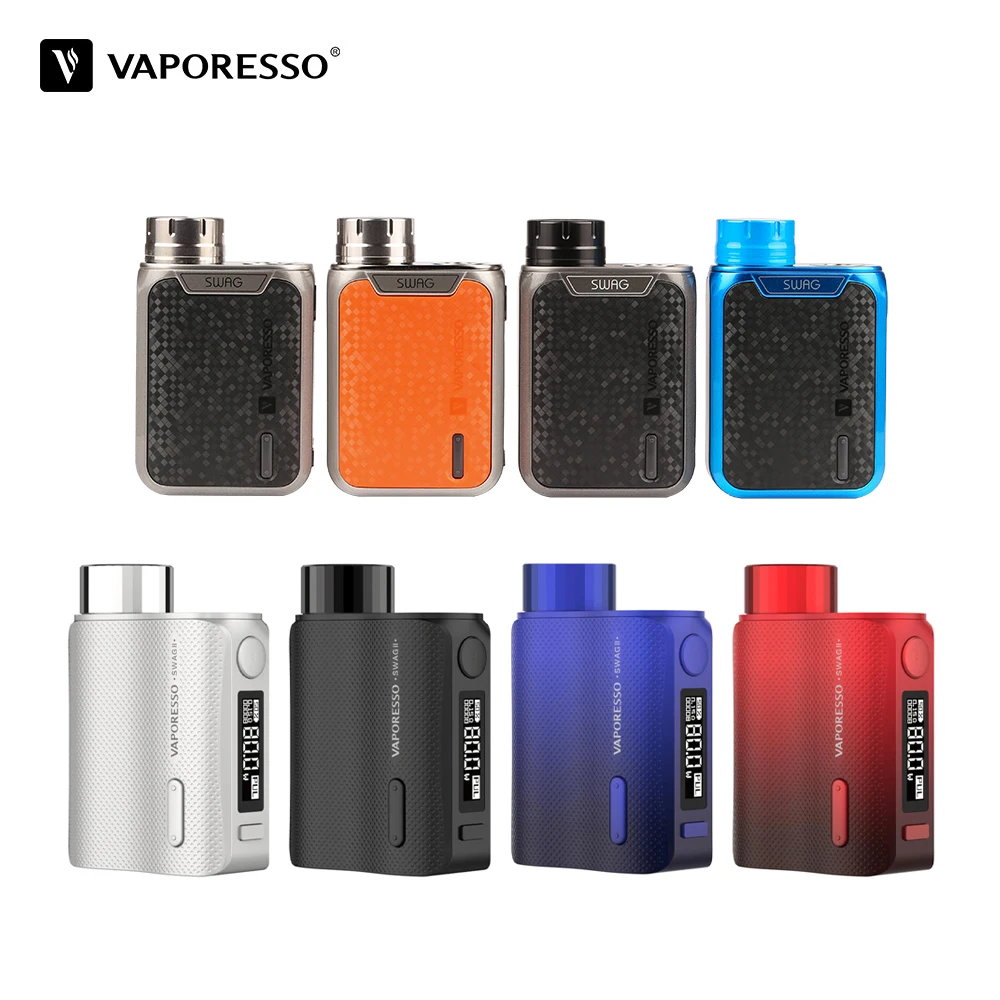 Оригинальный Vaporesso Swag TC Box Mod или 2 Vape No18650 обновляемый чипсет Omni 0 VT VW режимы для NRG SE