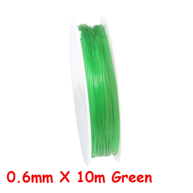 100M Plastic Crystal DIY Beading Stretch Cords Elastic Line Jewelry Making Supply Wire String jeweleri thread String Thread 0.6mm X 10m Green