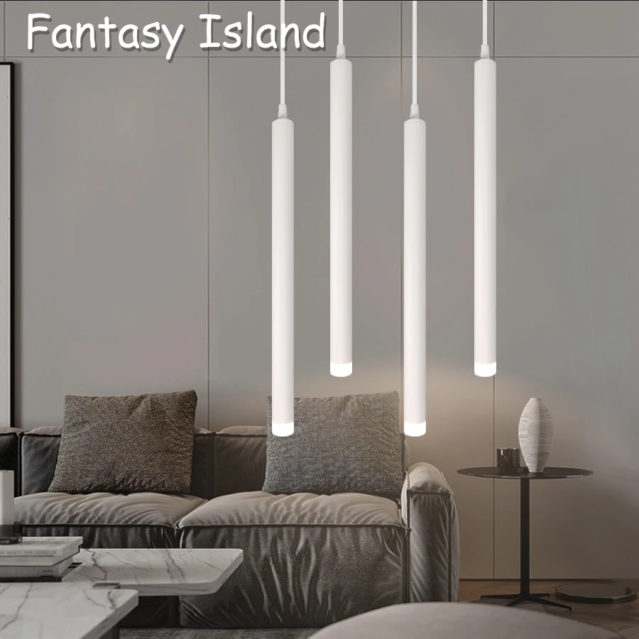 White Black Led Chandelier Ceiling Kitchen Long Tube 3W Pendent light Bar Counter Decoration Modern Fixtures | Лампы и освещение