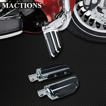 

Chrome Foot Peg Motorcycle Universal 10mm Highway Custom Footrests For Harley Sportster Iron XL 883 1200 Touring Softail Models