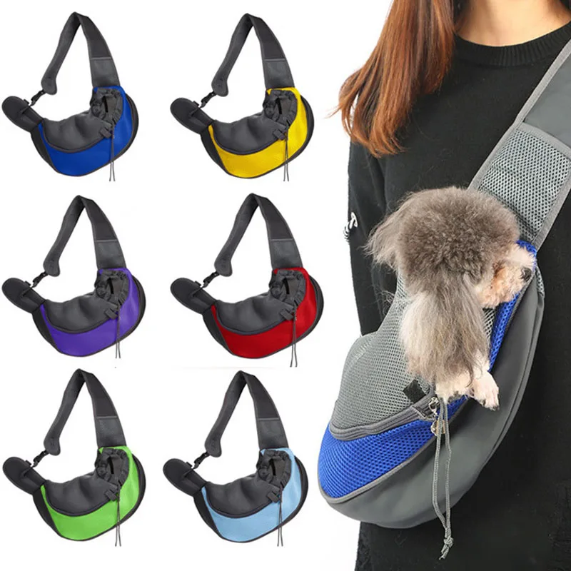 Bolsa de transporte para cachorros de Mascota, bolso de viaje al aire libre, de hombro, malla Oxford, individual, cómoda, S/M, bolsa de mano