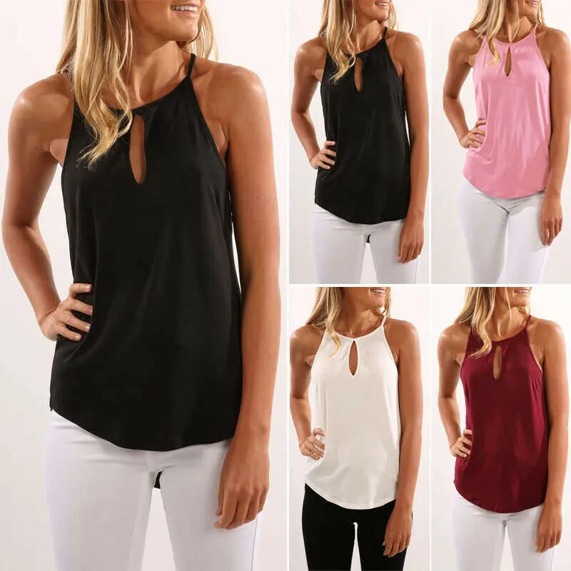 Women Tops Blouse Casual Sleeveless Loose Sling Shirts Lady Summer Solid Color Pleated Tunic Female Pullover Clothes | Женская одежда