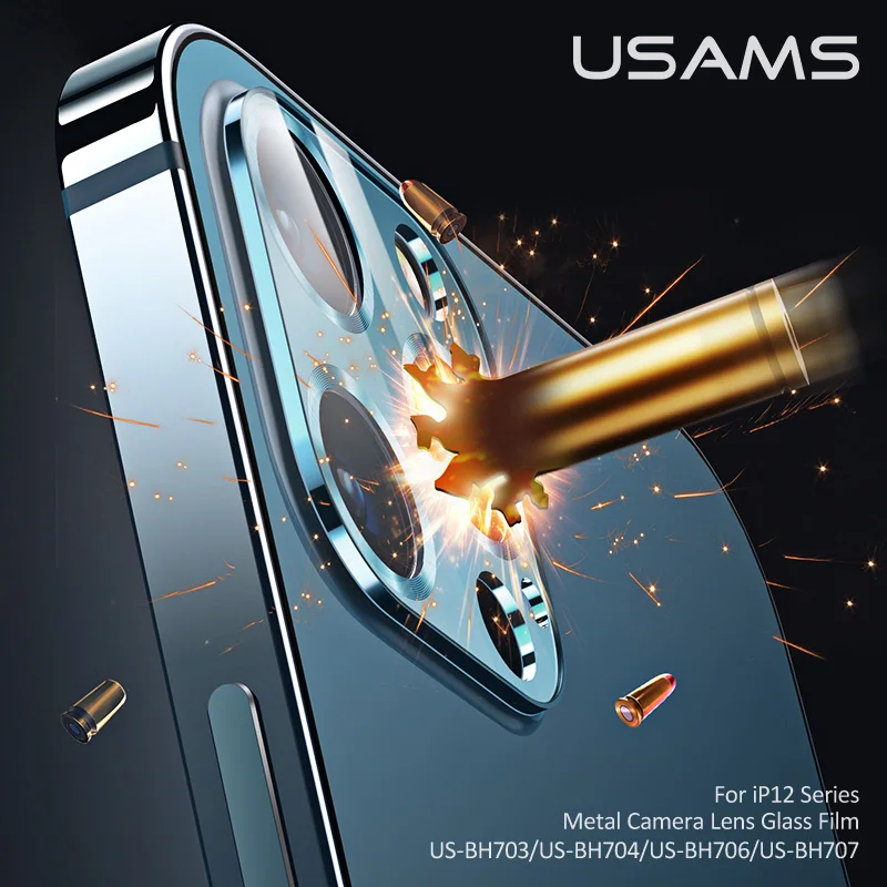 Usams Back Lens Tempered Glass For Iphone 12 Pro Max Camera Protector Protective Film Glass Screen Case Cover For Iphone 12 Mini Phone Screen Protectors