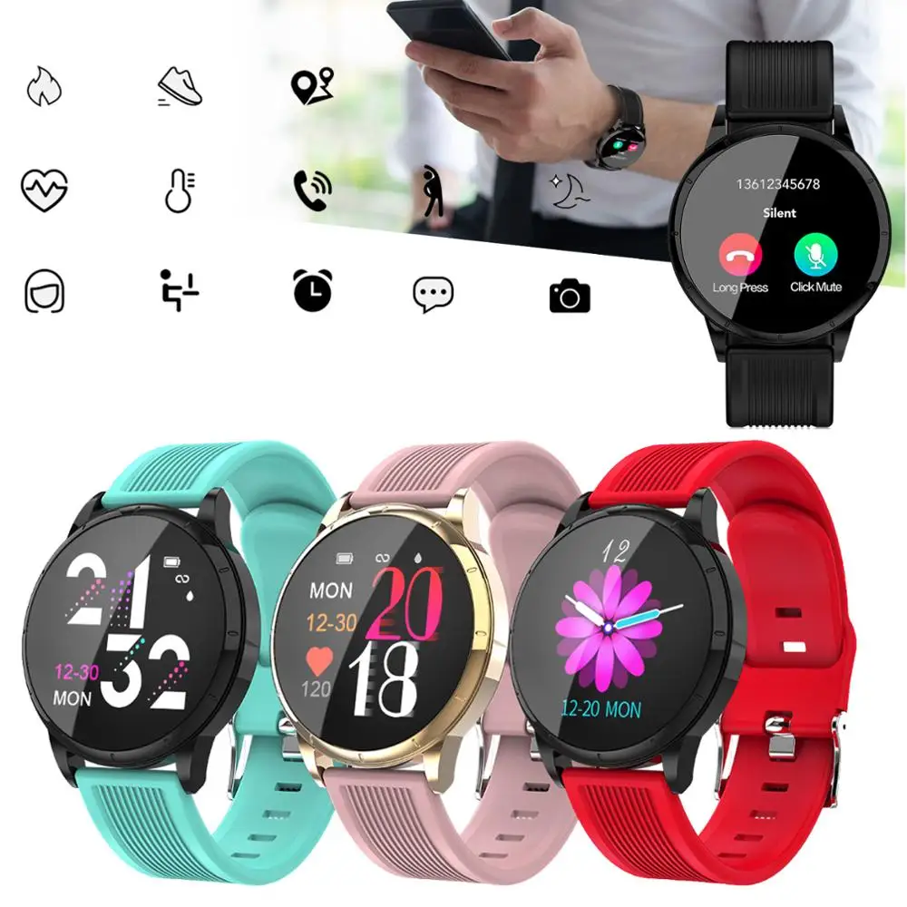 

Bluetooth Smart Bracelet Fitness Tracker with Heart Rate Activity Tracking Sleep Monitoring Waterproof Long Battery For Phones