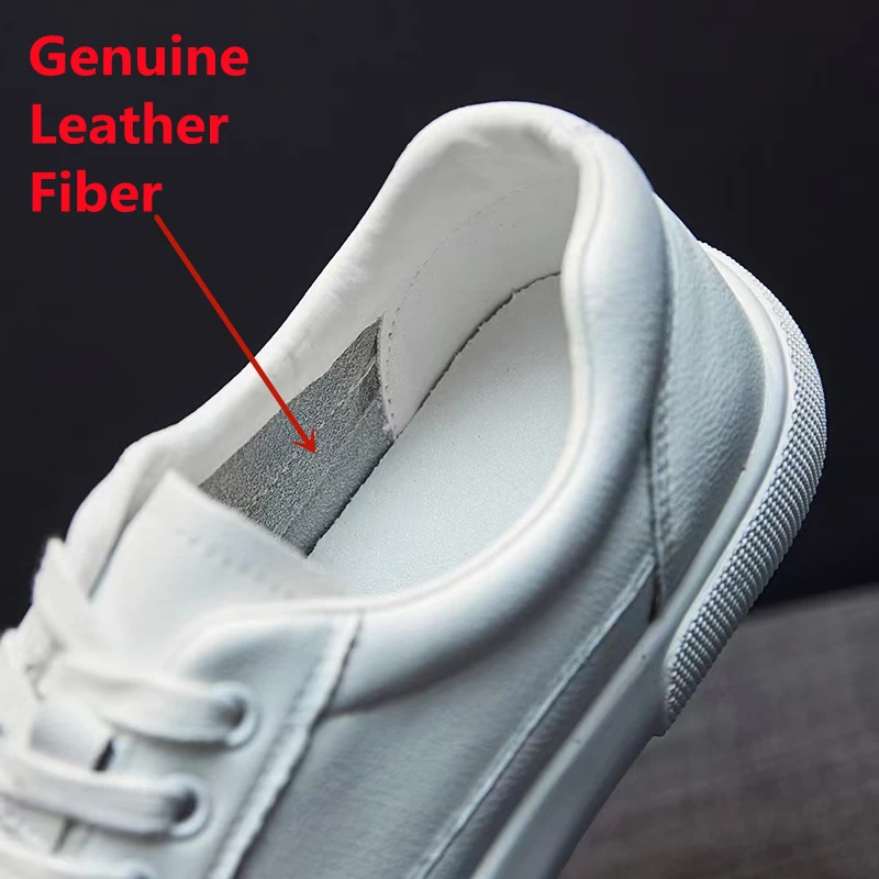 Sneakers Women Platform Flats Shoes Casual Vulcanize Shoes Genuine Leather Walking Sport White Running Shoes For Woman 2022