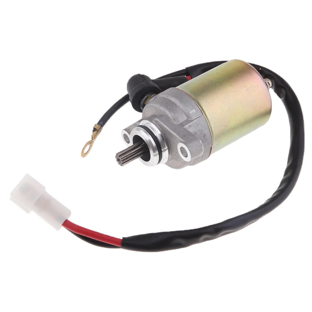 9 Tooth  Starter Motor W/ Cable for 2 Stroke 49cc / 50cc Jog Engines