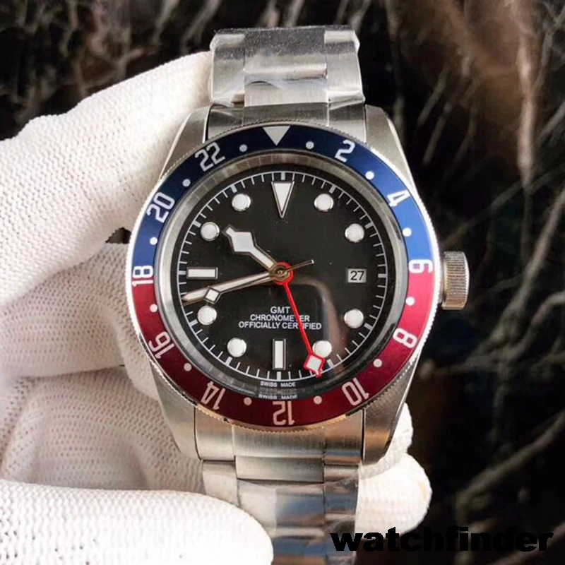 GMT Автоматические механические мужские часы из нержавеющей стали Black Bay PELAGOS MONTRES gmt, дизайнерские часы, роскошные брендовые наручные часы - Цвет: GMT