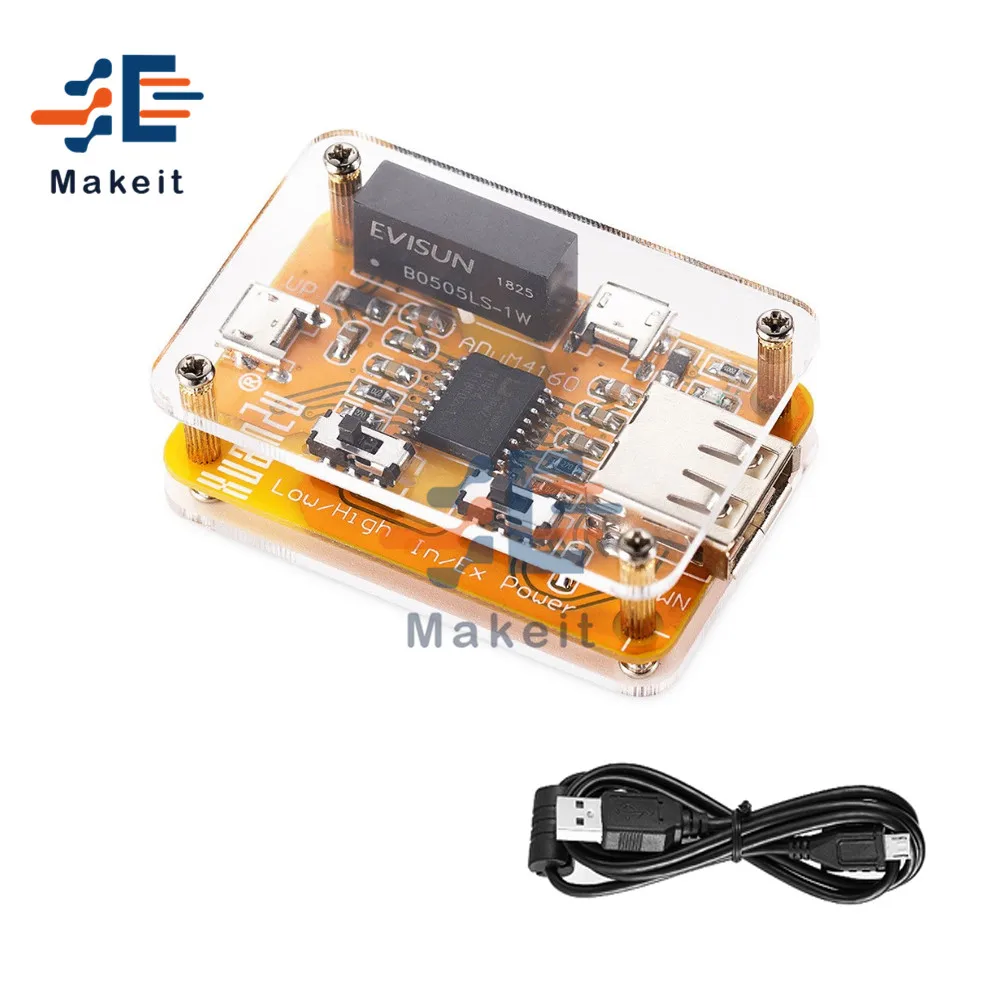 1500v adum4160 usb ao módulo do isolador de usb sinal de isolamento de segurança digital linha protetor de áudio módulo eliminador de ruído com caso