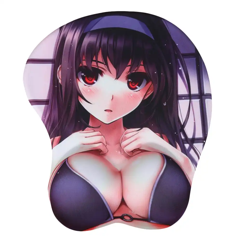 creative cartoon anime 3d chest silicone mouse pad