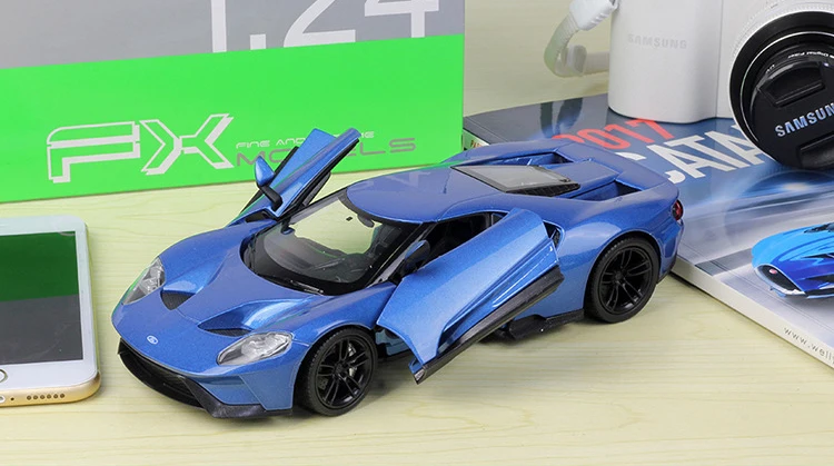 WELLY Модель автомобиля 1:24 Масштаб Ford GT симулятор литья под давлением гоночный автомобиль спортивный автомобиль металлический сплав игрушка автомобиль для детей Коллекция подарков