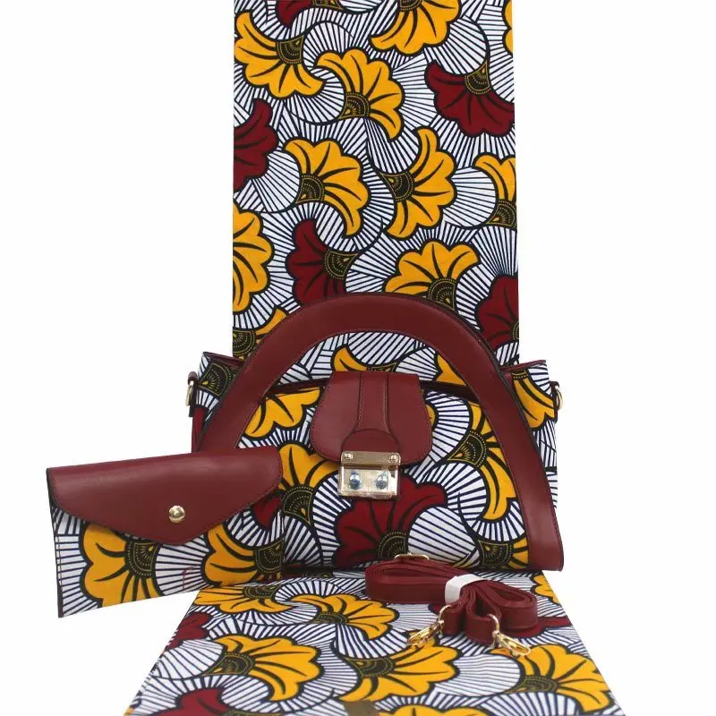 Esewing Новое поступление горячая Распродажа кошельки и сумки модные сумки женские сумки африканская восковая Сумка Набор Анкара восковая печать ткань