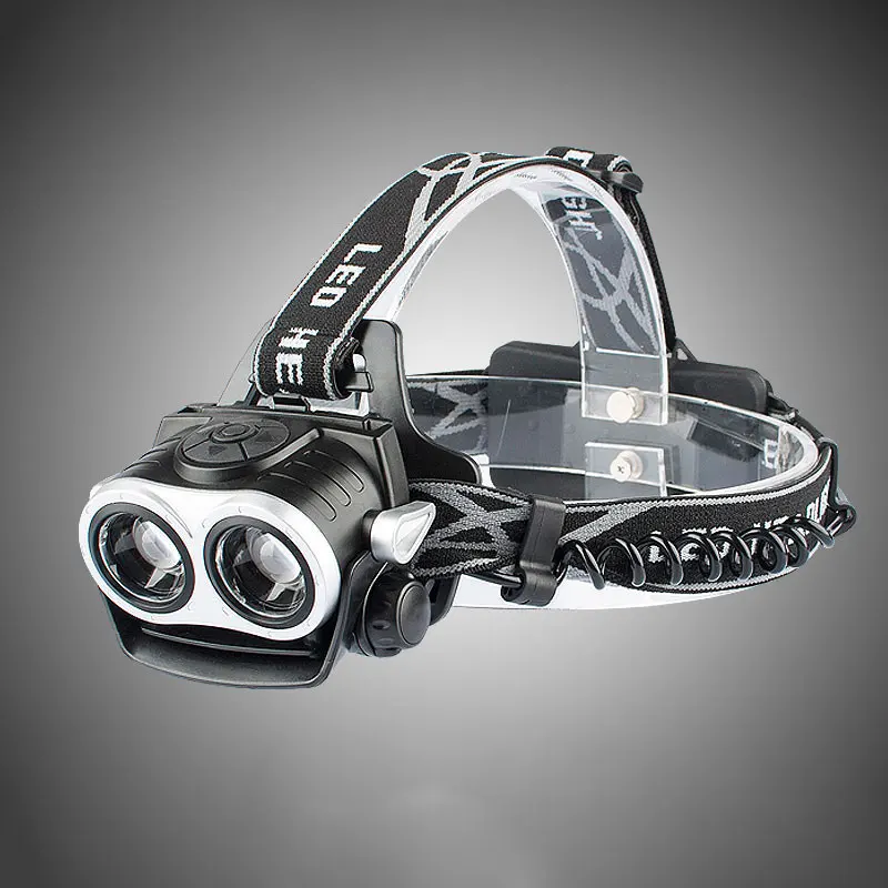 

BRELONG 2LED 2*T6 glare charging headlight zoom strong headlight K77A riding light
