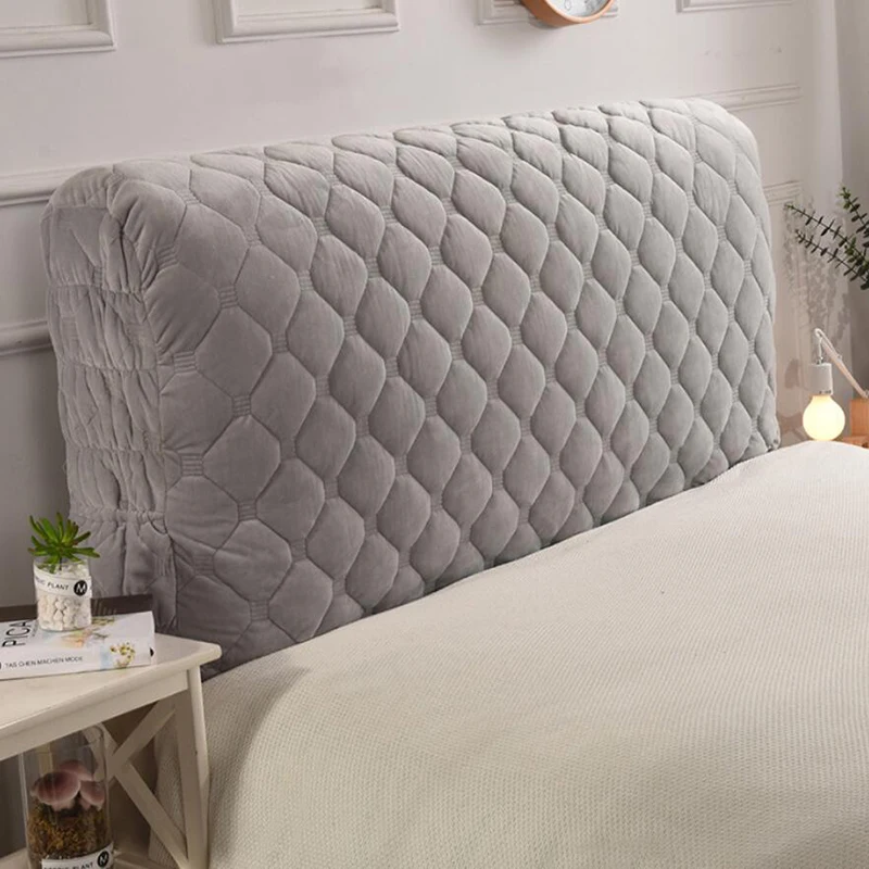 

High Quality Thicken Bed Head Cover All-inclusive Headboard Cover Solid Color Soft Bed Head Back Dust Protector for Home Hotel