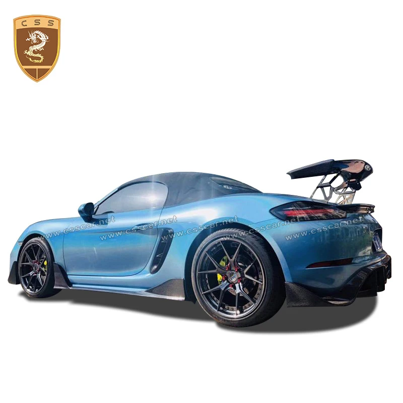 Кузов для cayman-boxster 718 Carbon Firber& FRP Передняя Юбка передняя губная капот вентиляционный диффузор заднего крыла задний спойлер GT2RS стиль