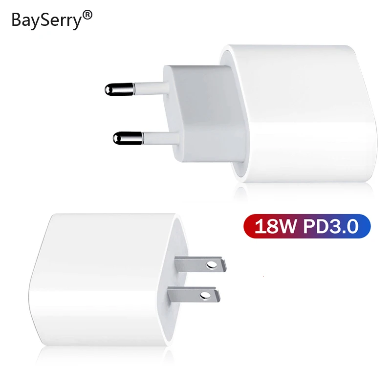

18W PD 3.0 Charger USB Type C Adapter For iPhone 11 Pro Xs Max XR 8 Plus Max iPad mini Huawei Mate 30 Fast Charging Power Type-C