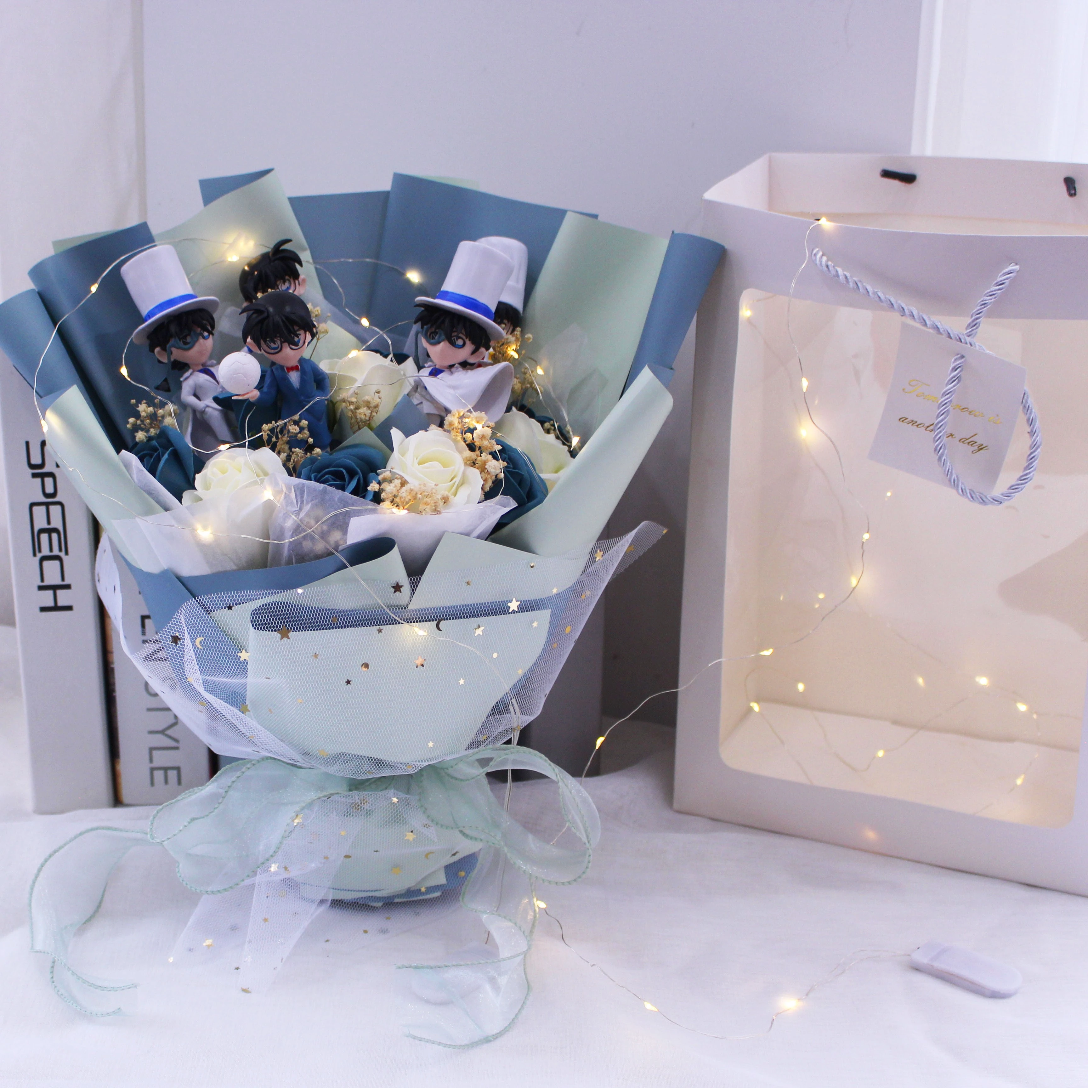 Hot 10pcs Hot Detective Conan Toys Action Figures Bouquet Gift Box For Kids Birthday Gift Action Figures Aliexpress