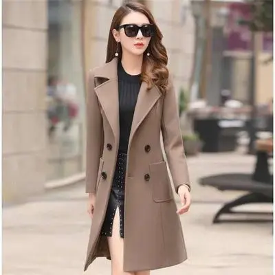 Зимнее пальто Для женщин длинное пальто для женщин размера плюс Casaco одежда sobretudo feminino женские шерстяное пальто - Цвет: CAMEL