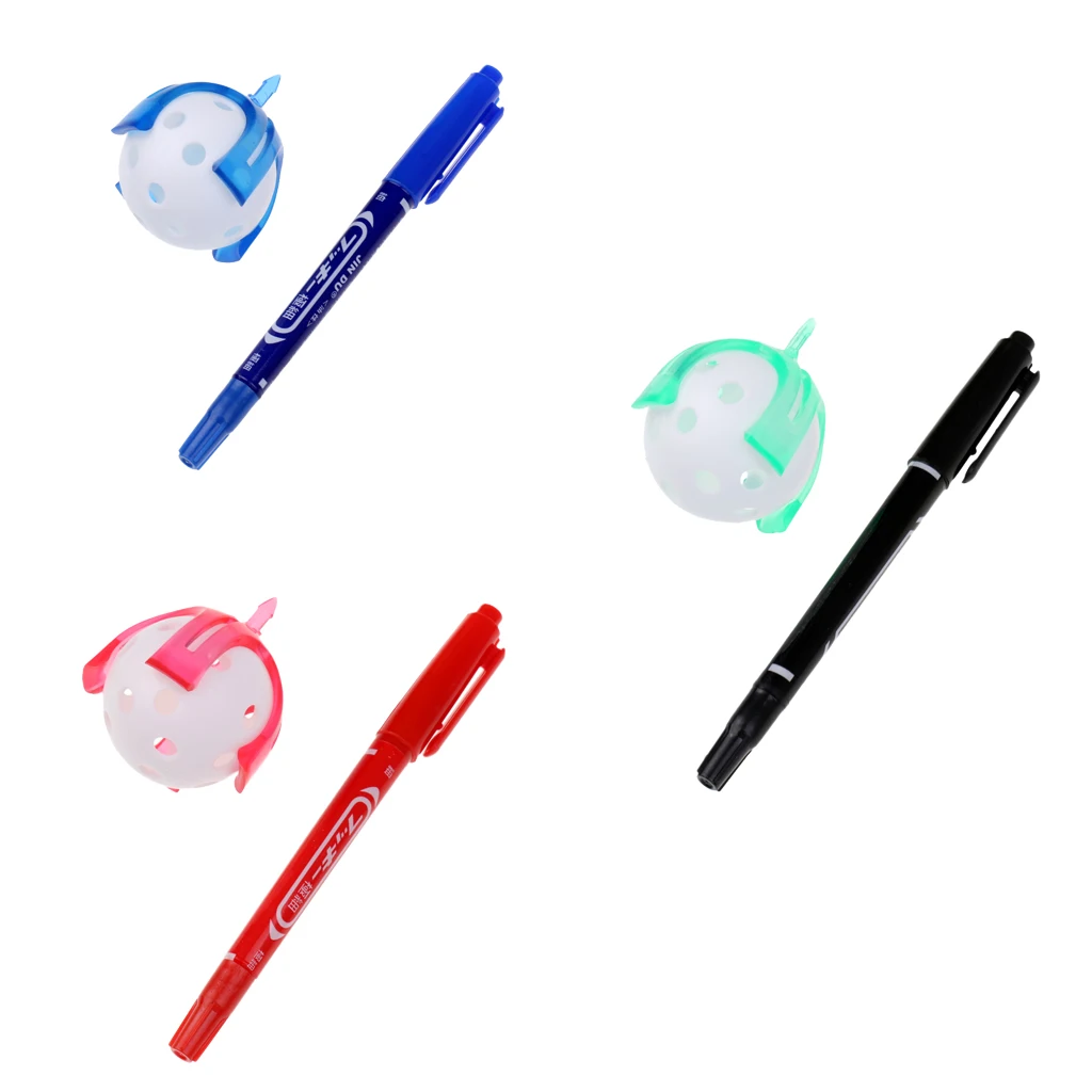 Golf Ball Liner Line Marker Drawing Alignment Tool Ball Pick Up Tool Plus Pen & Ball Golf Accessories Blue Pink Green