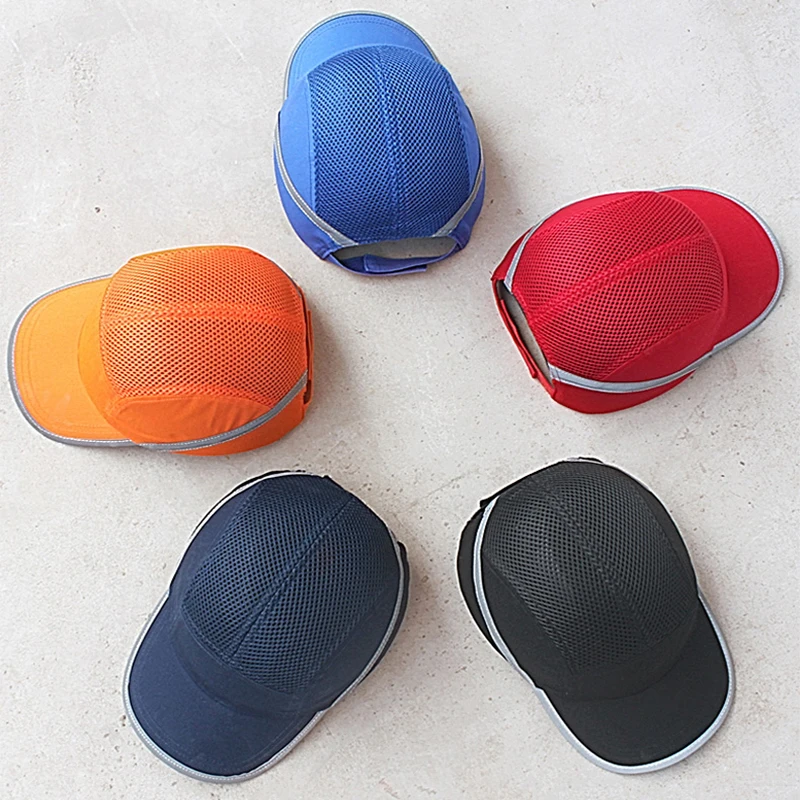Fashion Sunscreen Cap Work Safety Helmet Breathable Mesh Anti-impact Light Weight Construction Helmet Self Defense Protect Cap
