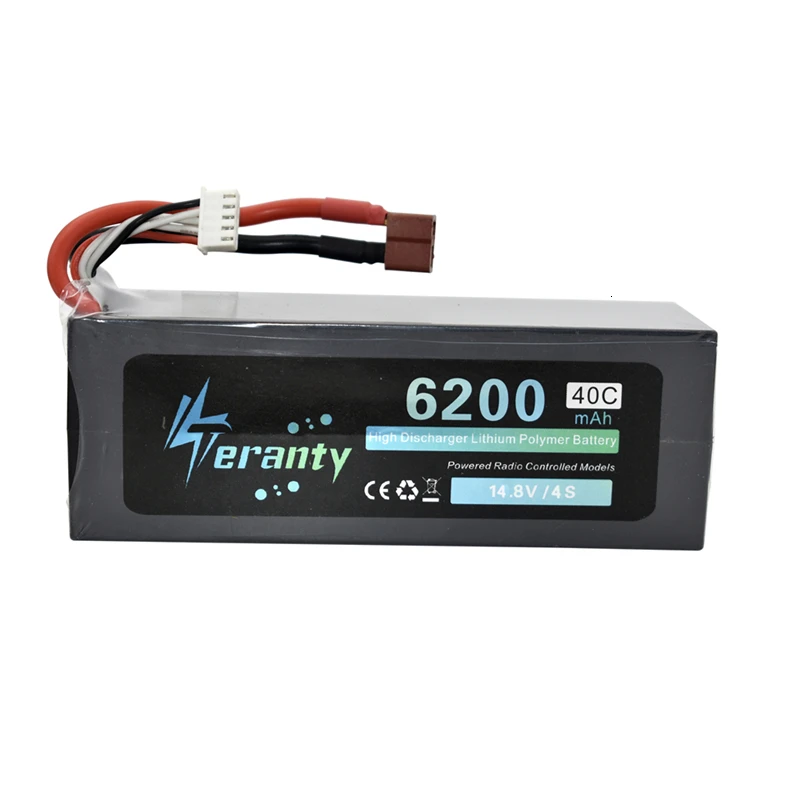 Обновленный аккумулятор 14,8 v 6200maH 40C Lipo для радиоуправляемого квадрокоптера, автомобилей, лодки, дрона, запасные части 4S аккумуляторов 5200mah 14,8 v