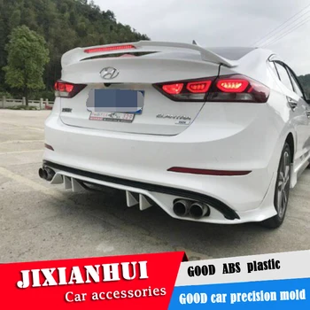 

For Hyundai Elantra Spoiler 2016-2018 Elantra Spoiler LED LIGHT ABS plastic Material Car Rear Wing Color Rear Spoiler