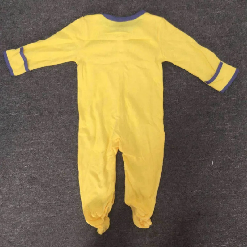 Baby Spring and Autumn Planets Cotton Long Sleeve Baby One Piece Swimsuit 3 Piece Set 50cm(Beige& Yellow& Blue