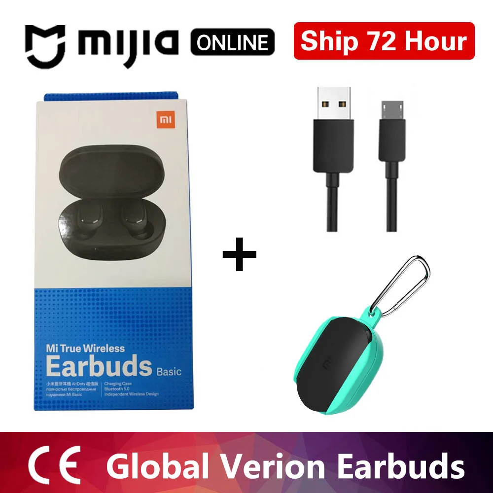 Xiaomi Redmi Airdots TWS Bluetooth наушники стерео бас BT 5,0 наушники с микрофоном свободные Наушники управление AI - Цвет: redmi outdoor green