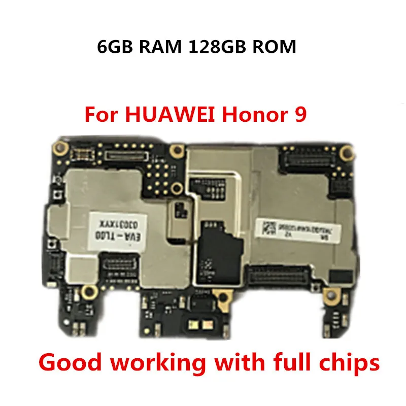 

6GB RAM 128GB ROM For HUAWEI Honor 9 STF-AL10 Motherboard Unlocked Original Mainboard EMUI Logic Board With Full Chips