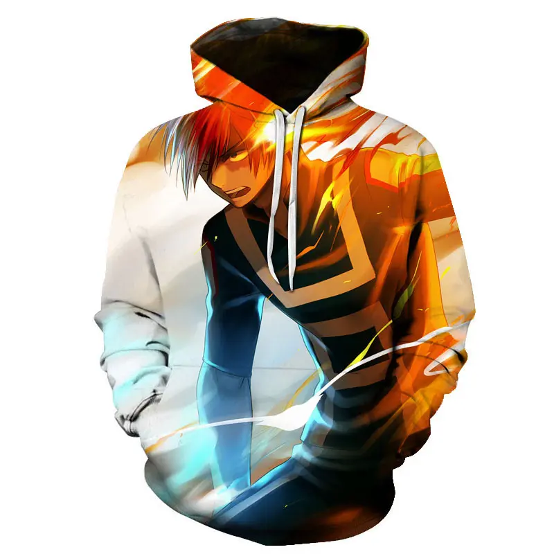 My Hero Academy 3D толстовки с капюшоном Униформа Мужской Женский пуловер худи школьный