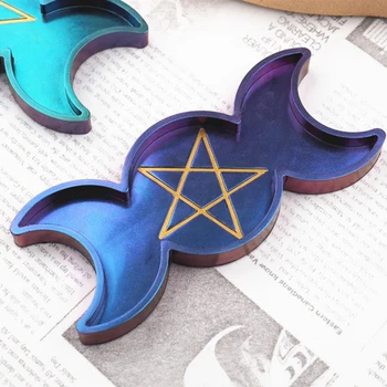 

Diy Zon Maan Fase Box Platen Mold Epoxyhars Mallen Voor Sieraden Siliconen Schimmel Gedroogde Bloem Hars Decoratieve Craft