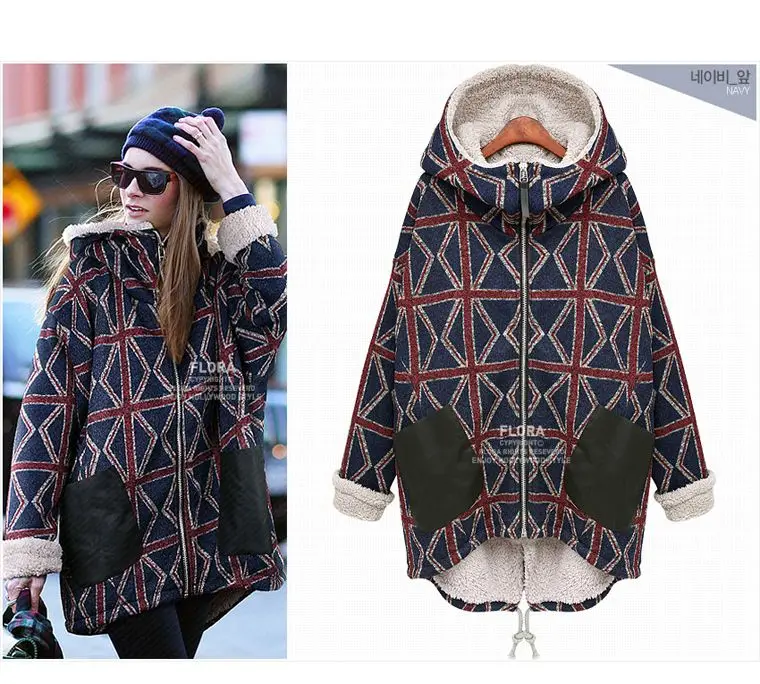 5XL куртка под слинг зимняя женская одежда хлопок теплый длинный стиль пальто решетки плюс бархат femme hiver верхняя одежда для беременных парки