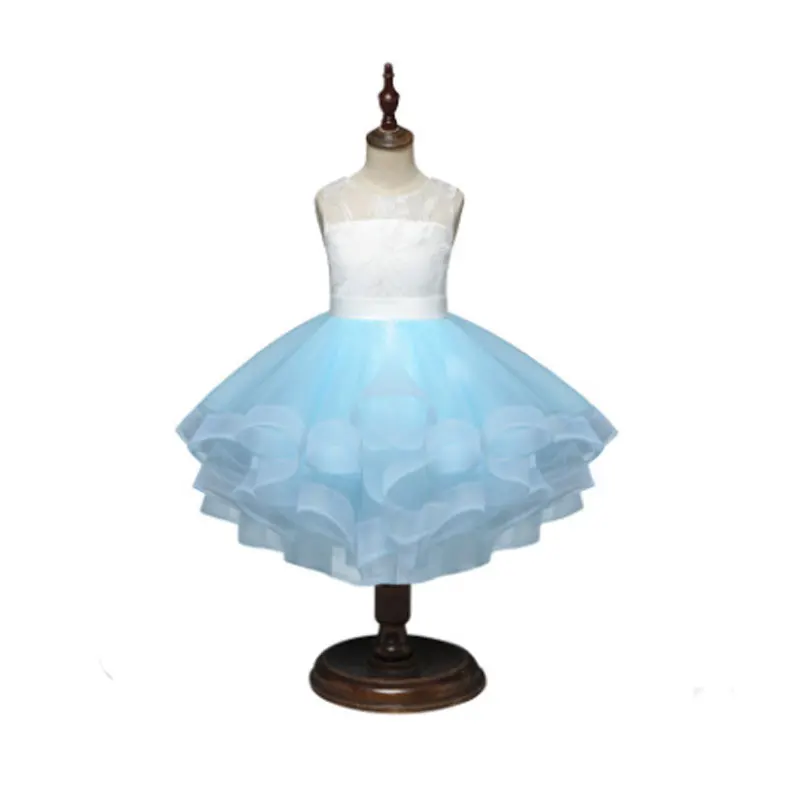 

AmzBarley Girls Ball Gown Dress Wedding Ring Bearer Beaded Flower Small Host Dress One Word Shoulder Princess Dresses