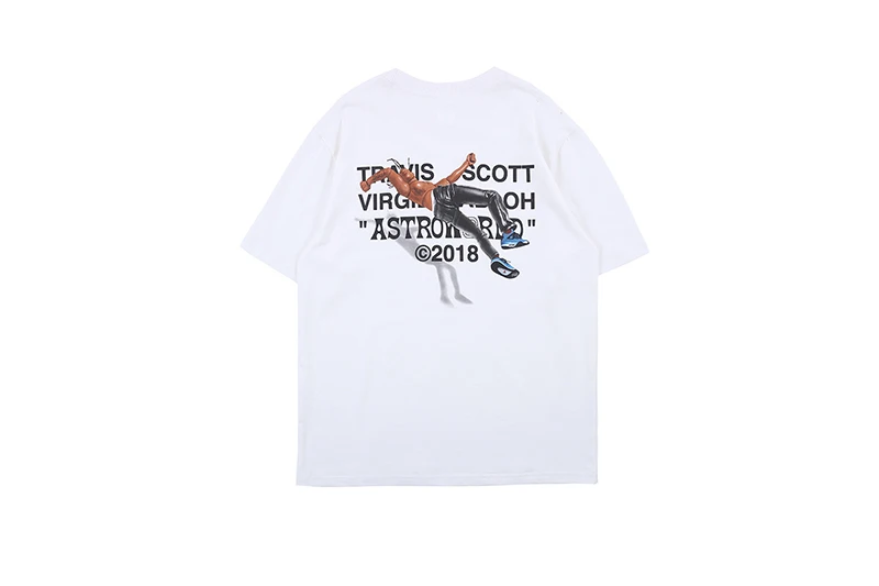2 Travis Scott Astroworld T-Shirt Fabric Dark Brown Short Sleeve T-ShirtTravis Scott ASTROWORLD RUN Street Graffiti Print T-Shirt - Цвет: 2