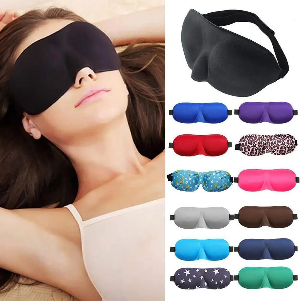 1PC Eye Mask 3D Eyeshade Sleep Mask Natural Eye Sleeping Mask Cover Eye Patches Women Men Soft Blindfold Travel Eyepatch