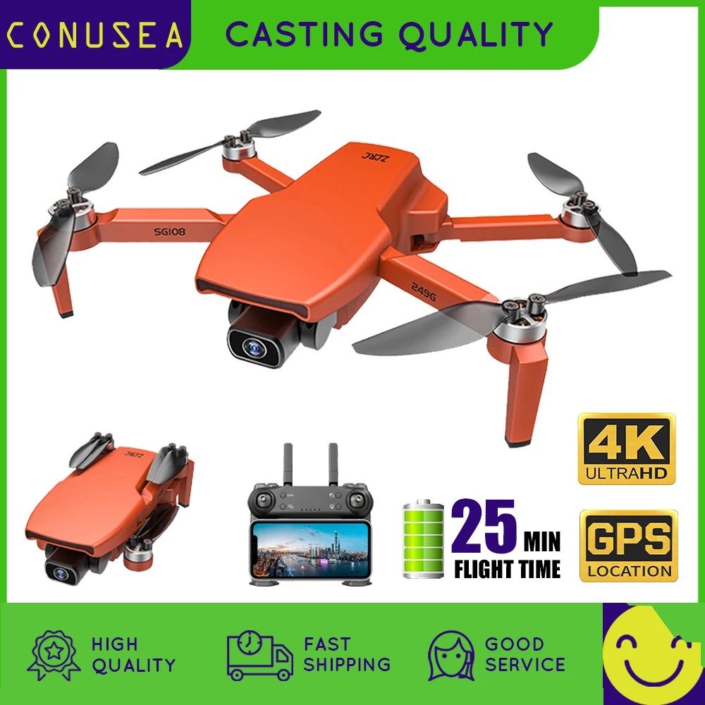 CONUSEA SG108 GPS Дрон 4K HD с двойной камерой 5G Wifi FPV складной вертолет Профессиональный