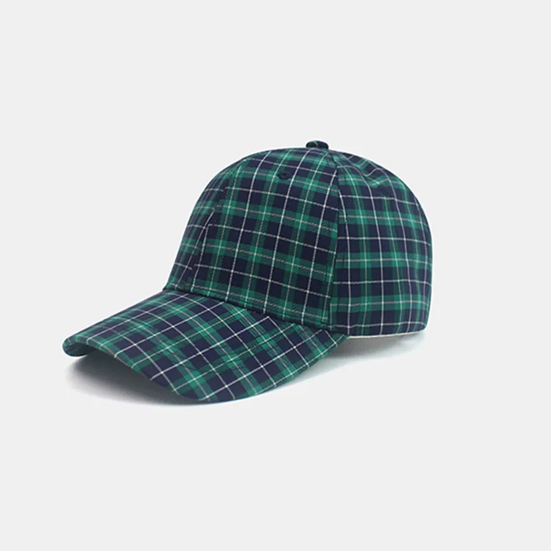 Color Plaid Men's Baseball Cap Unisex Snapback Bones Cap male Gorras Hombre Cotton Dad Hat Casquette Casual Women's baseball Cap 6