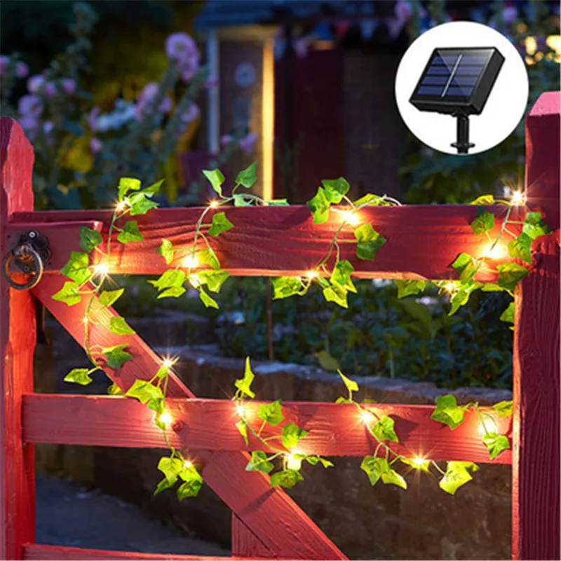 solar lights for backyard Solar Lights Maple Leaf Fairy Lights 10M/5M/2M LED Waterproof Outdoor Garland Solar String Lights Christmas Garden Decoration solar security light