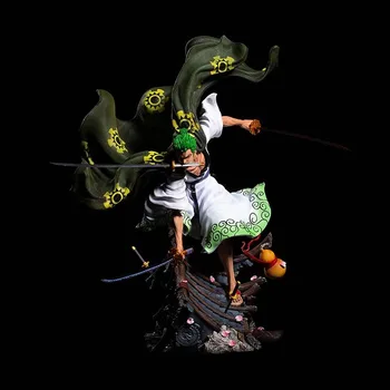 

Japanese Anime Limited Figure Action One Piece OP GK Lava Roronoa Zoro Statue Art Collectable Best Gifts