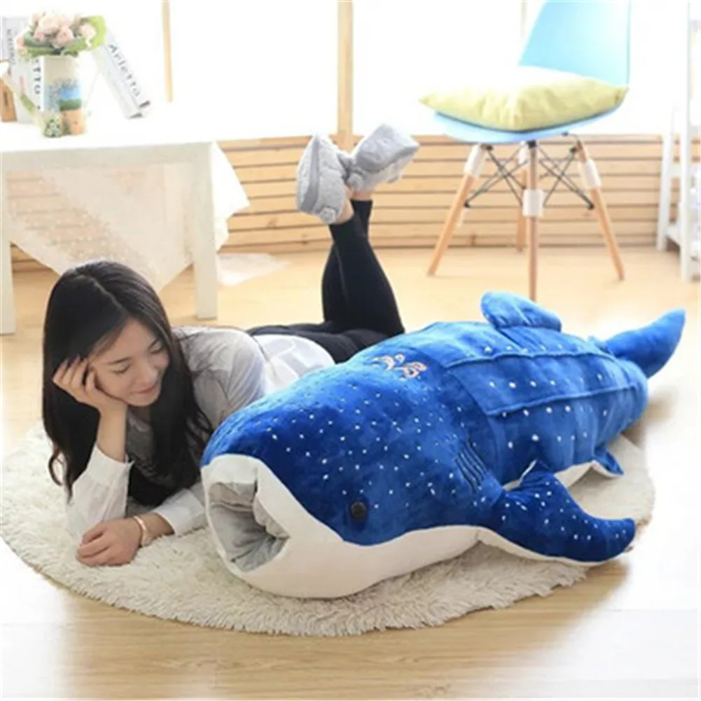 

Large Cartoon Whale Shape Plush Toy Kids Stuffed Throw Pillow
