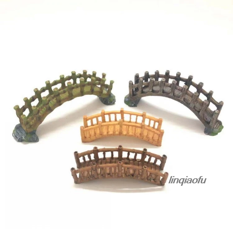 Simulation of small bridge garden resin goldfish tank aquarium arch landscaping decoration | Дом и сад
