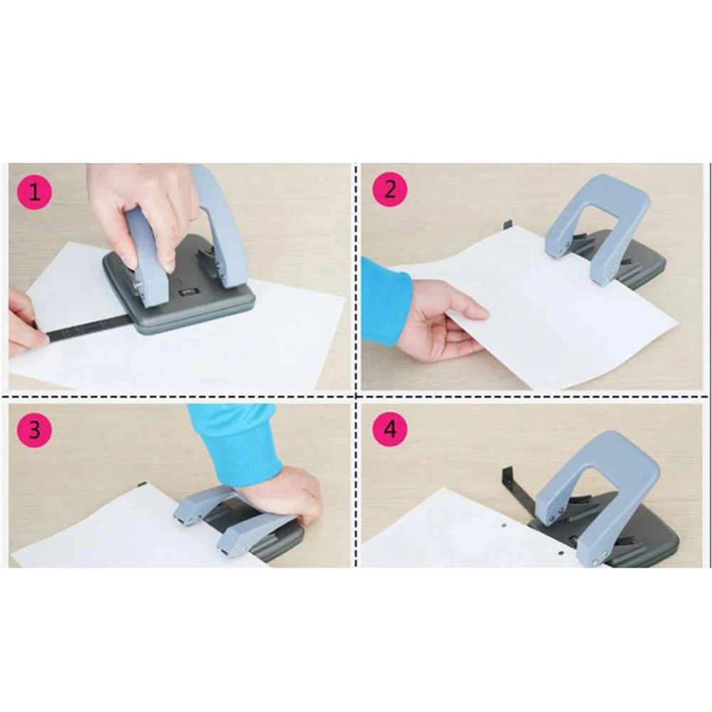 1 шт. 20 листов 2 Дырокол DIY необходимые аксессуары для печати бумажный дырокол инструмент для рукоделия встроенный бумажный гид для точного выравнивания отверстий