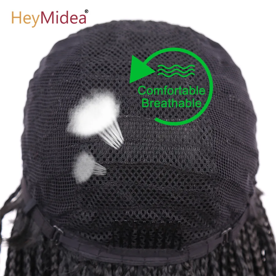 Synthetic Hair Wigs Braided Wigs Synthetic Long Box Braids Wig Black Women Crochet Braiding Hair Heat Resistant Fiber Cosplay Wig HeyMidea