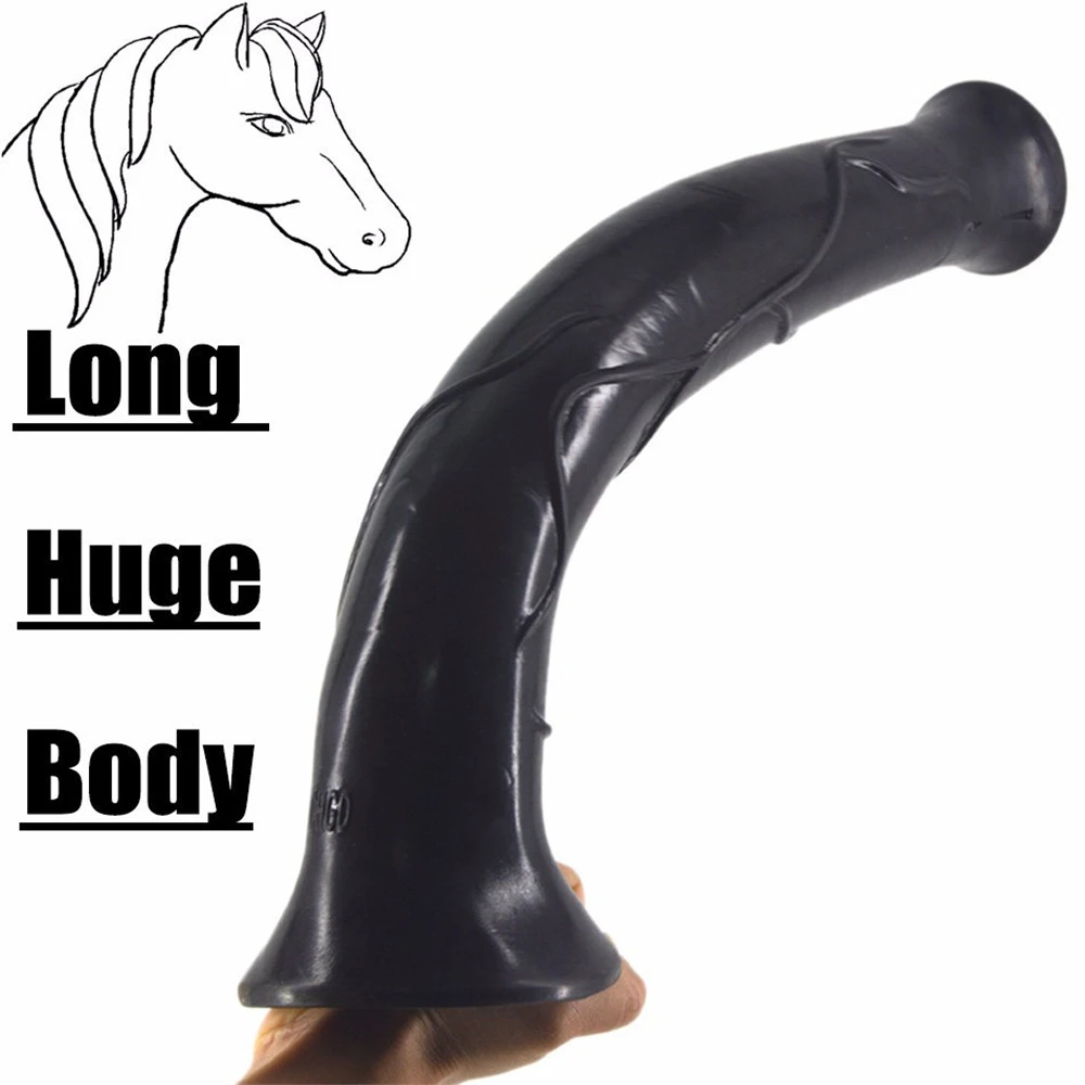 Sex Shop Horse Dildo Adult Erotic Toys For Woman Masturbation Realistic Penis Giant Suction Cup Super Long Huge Animal Dildo Sm - Dildos