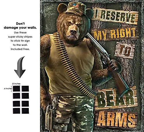 Bear Arms Американская тема оловянный знак декоративный знак и винтажные Ретро жестяные знаки-в этом месте металлическая живопись оловянный знак декоративная доска - Цвет: Bear Arms